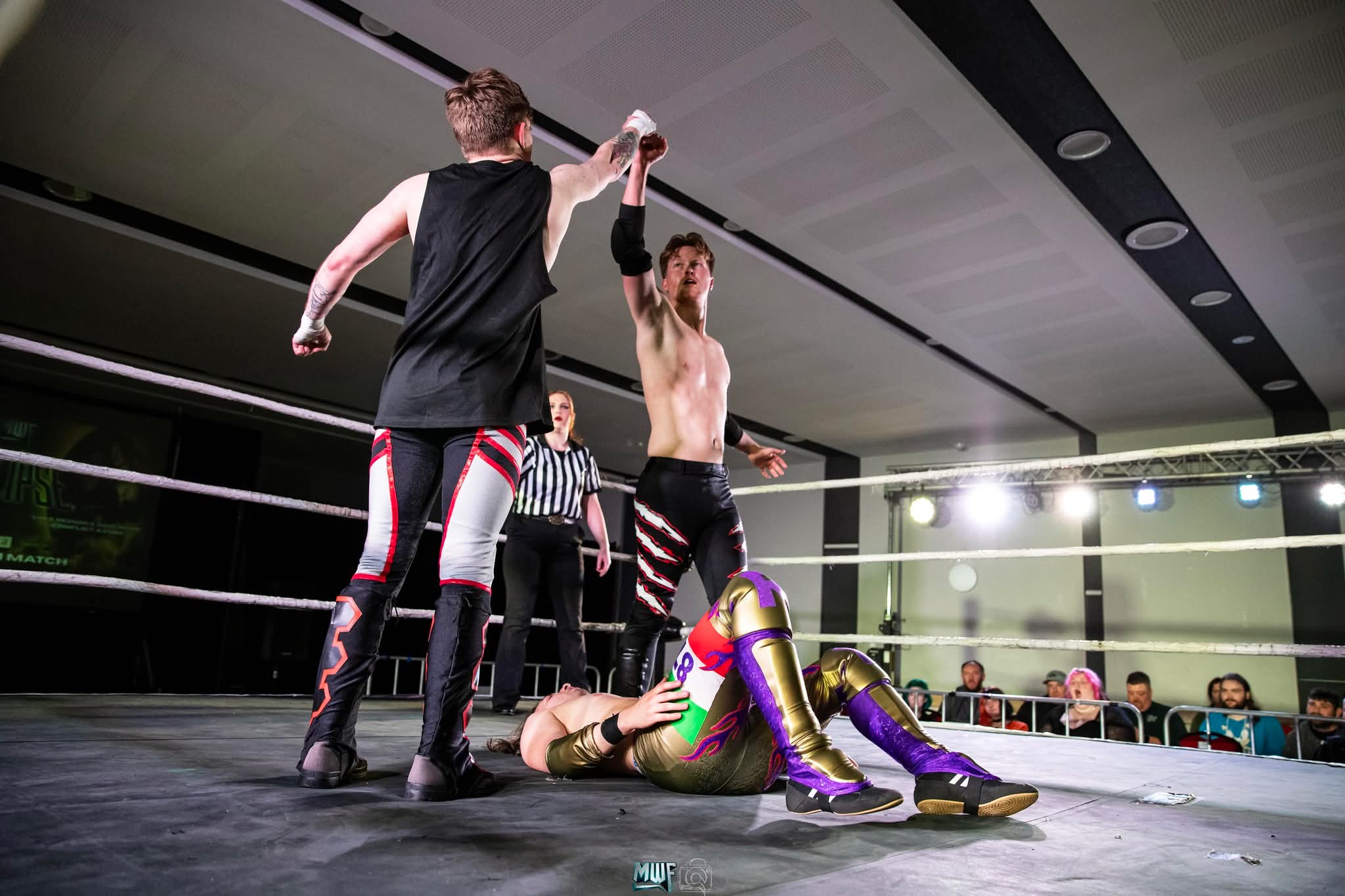 Combat-sports can be brutal, opponent lies vanquished on the canvas